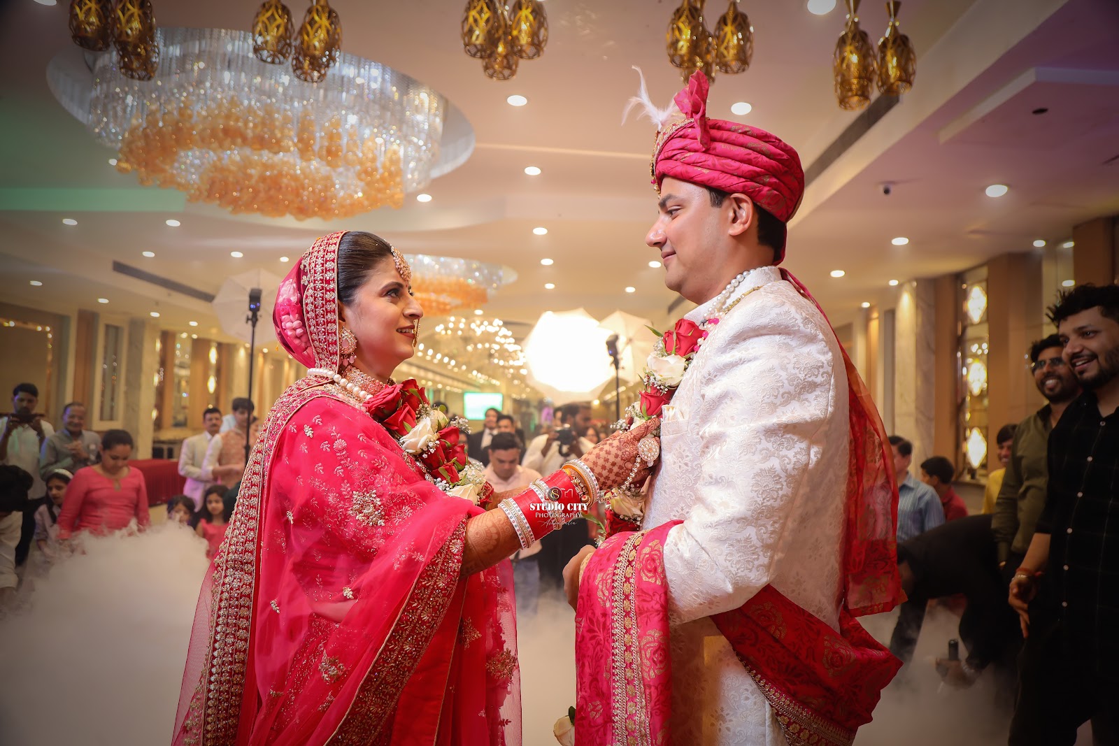 Bride and groom during a wedding ritual