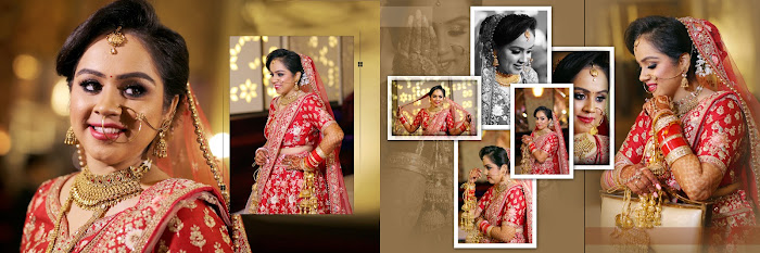 Red lehenga, spread — wedding photography by Studio City Photography, Delhi